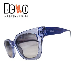 Armação Gatinho Azul Translúcido Acetato Degradê - Beko