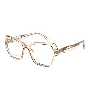 Armação Gatinho 20053 C3 - Nude Champanhe Transparente Acetato - BEKO