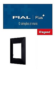 618503pt Placa 4x2 3 Mod.pial Plus+ Preta Legrand
