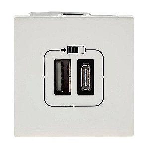 615095BC MÓDULO 2 TOMADA USB USB-C BRANCA - PIAL PLUS+ BRANCA LEGRAND