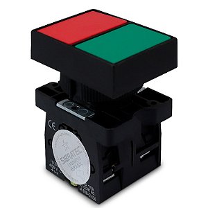 BOTAO DUPLO SEM ILUMINACAO QUADRADO XB2-EL8325 1NA+1NF SIBRATEC