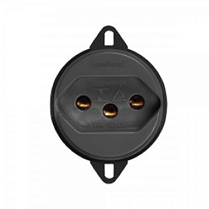 9774-8 TOMADA 2P+T PB 10A HASTE CURTA PLACA PISO B-LUX