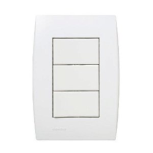 CONJUNTO 4X2 INTERRUPTOR 1 SEÇÃO VERTICAL BRANCO ILUS - 99041 - SOPRANO