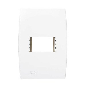 PLACA 4X2 1 MODULO HORIZONTAL BRANCO - ILUS SOPRANO - COM SUPORTE A20/180 5TG99023