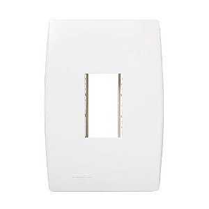 PLACA 4X2 1 MODULO VERTICAL BRANCO ILUS - SOPRANO - COM SUPORTE - A20/180 5TG99022
