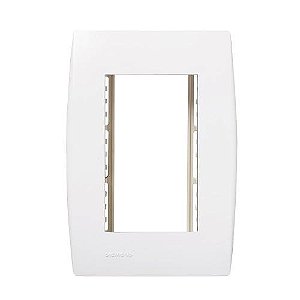 PLACA 4X2 3 MODULOS BRANCO - ILUS SOPRANO - COM SUPORTE A20/180 5TG99024