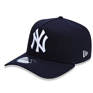 Boné New Era A-Frame New York Yankees Clássico Com Regulagem Azul Marinho