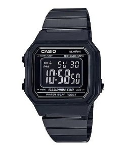 Relogio De Pulso Vintage Digital Pulseira Aco Preto Casio B650wb-1Bdf-Sc