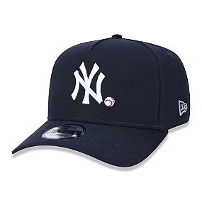 Boné New Era Aba Curva Fechado Mlb Ny Yankees Colo - Vinho