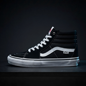 Tênis Vans Sk8 Hi Pro Couro Black White