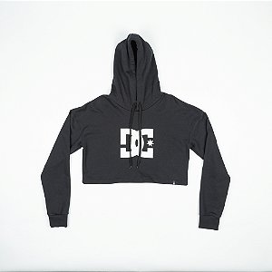 Moletom Feminino Dc Shoes Cropped Hoodie Preto