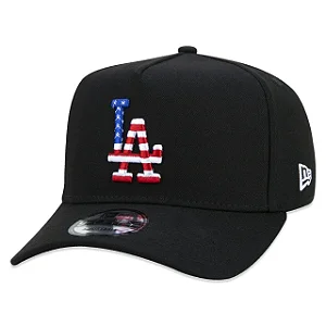 Boné New Era Aba Curva Usa Los Angeles Black