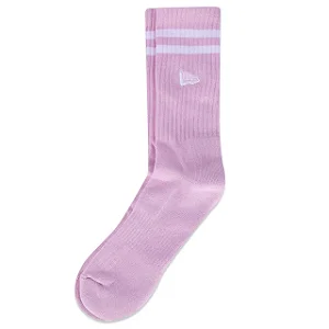 Meia New Era Cano Alto Com Listra No Punho Pink White
