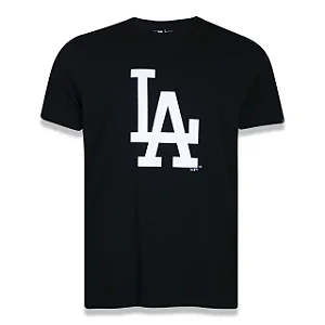 Camiseta New Era Essentials Los Angeles Dodgers Preto