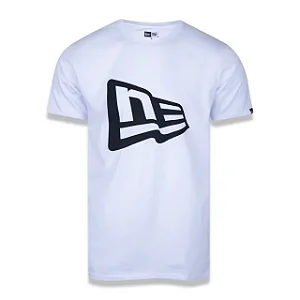 Camiseta New Era Básica Essentials Flag Branco