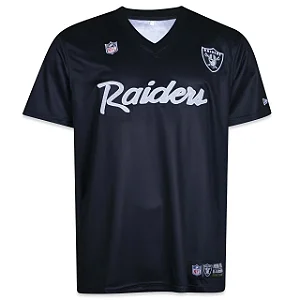 Camiseta New Era Jersey All Core Nfl Los Angeles Raiders Black
