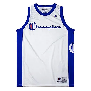 Camiseta Champion Regata Basket Gothic White