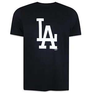 Camiseta New Era Logo Los Angeles Dodgers Black