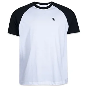 Camiseta New Era Raglan Hip Hop Origens Chicago White Sox Branco/Preto