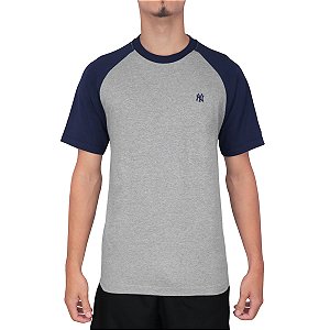 Camiseta New Era Haglan Hip Hop Origens New York Yankees Mescla Cinza