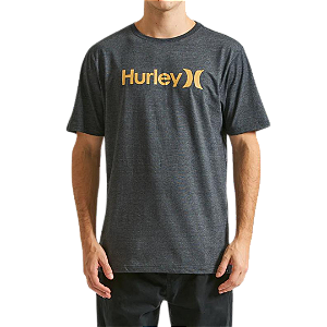 Camiseta Hurley Silk Oeo Solid Mescla Black