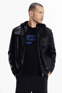 Jaqueta Ellus Bomber Pockets Whood Black