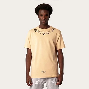 Camiseta Mcd Especial Gola Caligraffiti Bege Poeira