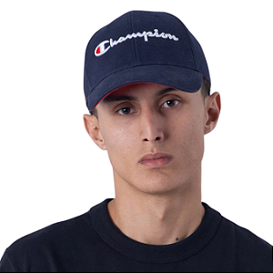 Boné Champion Aba Curva Script Snap Marinho