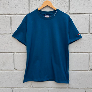 Camiseta Champion Global Made Mini Script Fresh Teal Blue