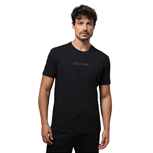 Camiseta Calvin Klein Jeans Careca Meia Malha Black