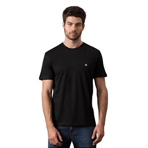 Camiseta Calvin Klein Jeans Masculina Ck Bordado Black