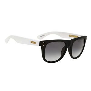 Óculos Evoke Rocks A10 Black Temple White Gold Gray Grad