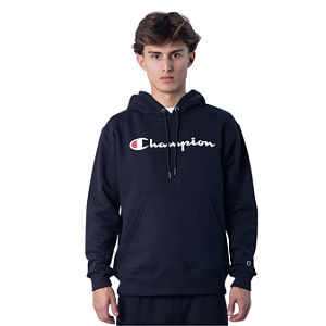 Moletom Champion Hoodie Athletic Script Black