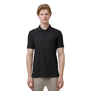 Polo Kingejoe Textura Tricot Slim Black