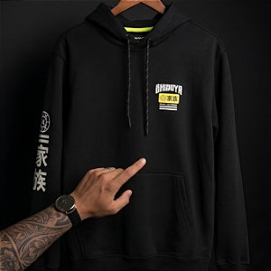 Moletom Hurley Shibuya Fechado Escama Black