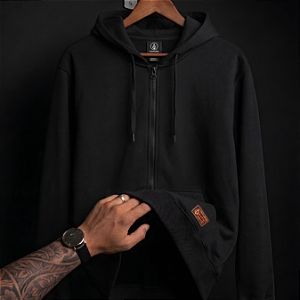Moletom Volcom Canguru Ab Axestone Black