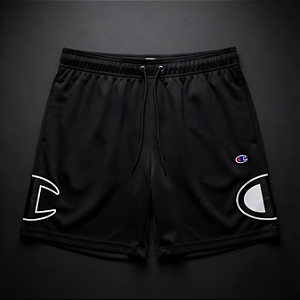 Bermuda Champion Basket Mesh Logo Giga Black