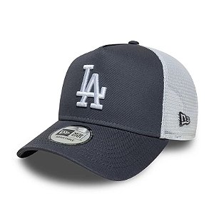 Boné New Era Aba Curva Los Angeles Dodgers League Essential Cinza