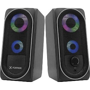 Caixa de Som Gamer Multimídia Fortrek Black Hawk RGB Preta