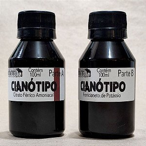 Kit Químicos para Cianotipia 100ml (Citrato Marrom)