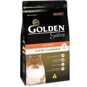 Ração Golden Gatos Adultos Castrados Sabor Salmão 10,1kg