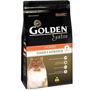 Ração Golden Gatos Adultos Castrados Sabor Salmão 3kg