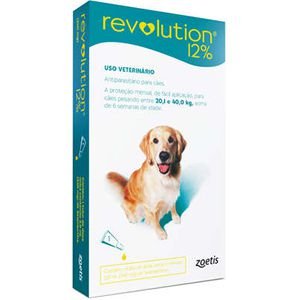 Revolution Antipulgas 20 a 40kg 12% 2ml Para Cães Zoetis