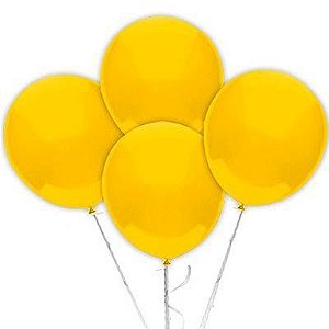 Balão Látex 6,5 Polegadas - Amarelo - 50 unidades