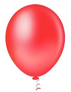 Balão Látex 8 Polegadas - Vermelho - 50 unidades