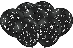 Balão látex 9 Polegadas -Musical - 25 unidades