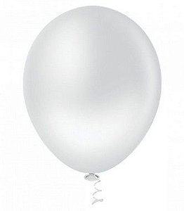 Balão Bexiga Branco 8 Pol Látex Festa