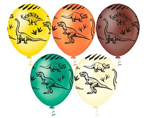 Balões Estampado N 10 - Dinossauro- 25 und- Pic Pic