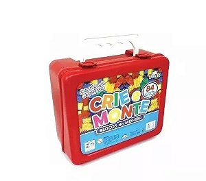 Blocos De Montar Maleta Crie E Monte 84 Peças Lego Mini Toys