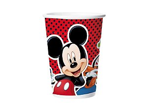 Copo de Papel 180ml - Mickey Mouse Clássico - 12 unidades